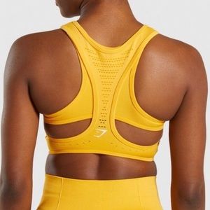 Gymshark Flawless Knit Citrus Yellow Sports bra XS